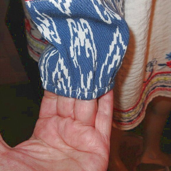 John Mark Tunic Top Size XL Embroidered Textured Peasant Artsy Boho Hippie EUC - Picture 8 of 13